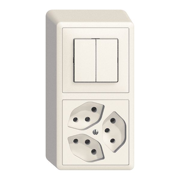 Combinazione AP EDIZIOdue 1/1P+3×T13 bianco