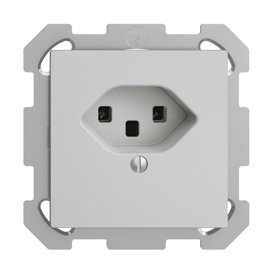 UP-Steckdose EDIZIOdue T23 16A hellgrau, Schraubklemmen