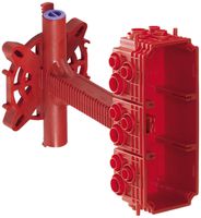 UP-Einlassdose MT CRALLO-TELE 3×1 teleskopisch rot