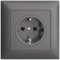Prise ENC Feller EDIZIOdue Schuko 16A 230V 88×88mm gris foncé
