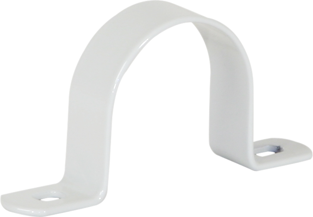 Bride Plica 2-lappig M32 Stahl lackiert hellgrau