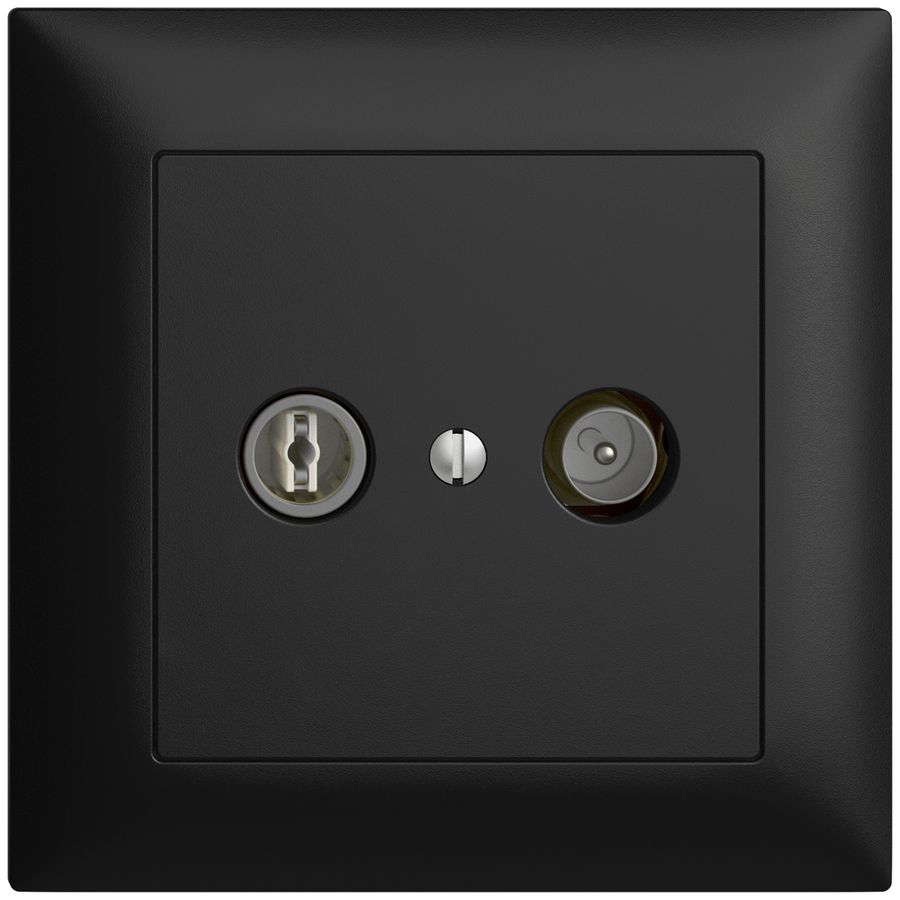 UP-TV-R-Dose EDIZIOdue 4dB schwarz Breitbanddose 5…2000MHz, FMI