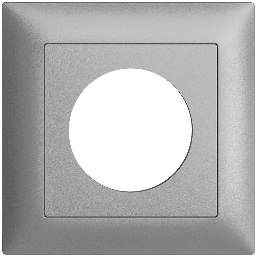 Kit frontal ENC EDIZIOdue silver 88×88mm avec alésage 43mm