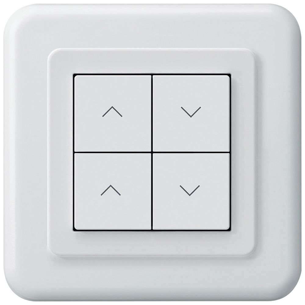 UP-KNX-Storentaster Hager BA basico C 4-fach 86×86mm weiss