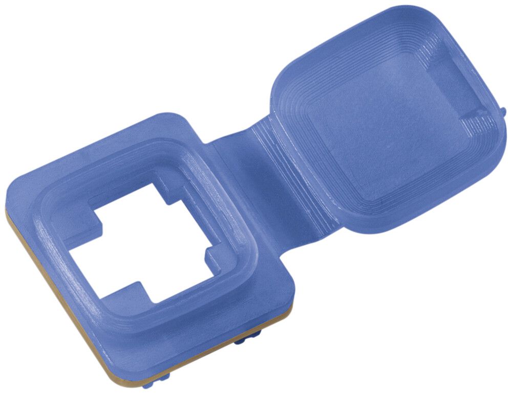 Flansch Splash blau, Staubschutz und Farbcodierung, IP54