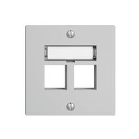 Montageset EDIZIOdue F, Geradeauslass, für 2×Keystone, hellgrau