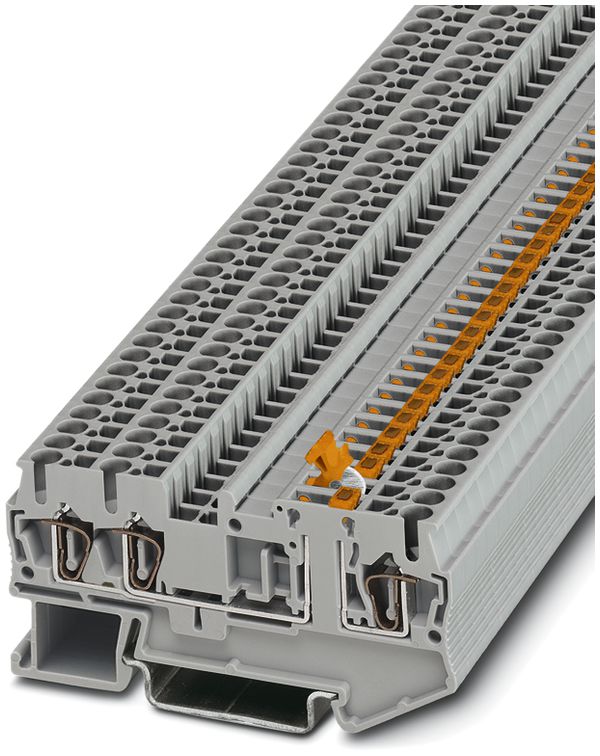 Messertrennklemme TWIN 0.08…4mm² grau Zugfederanschluss