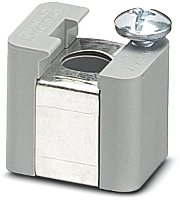 Support AB/SS gris pour barre collectrice avec vis de fixation