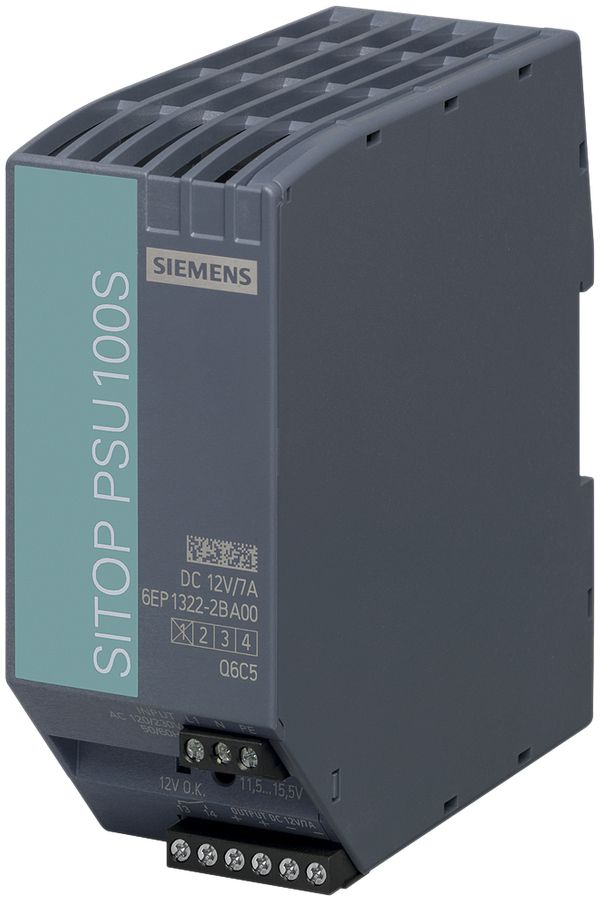Stromversorgung Siemens SITOP PSU100S, IN:120/230VAC, OUT:12VDC/7A