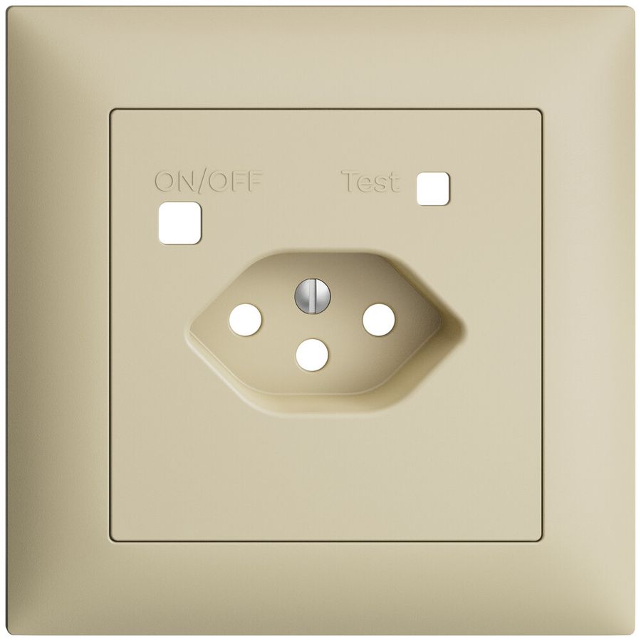Frontset EDIZIOdue zu FI-Steckdose FMI, T13, vanille