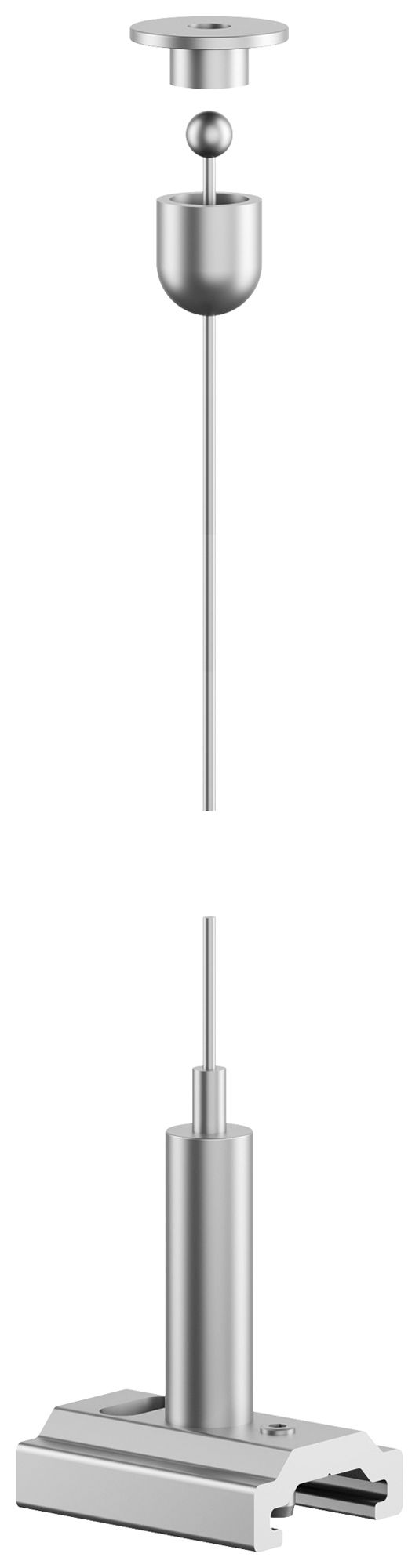 Sospensione a corda Sylvania ONETRACK alluminio/acciaio 3000mm argento