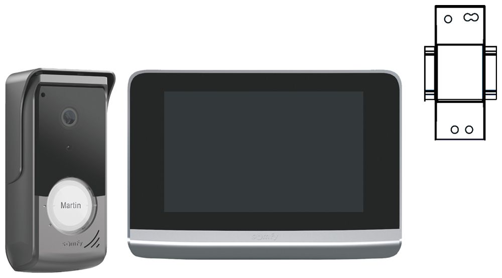 Video-Türsprechanlage-Set Somfy V500 PRO io Connect, REG-Netzteil