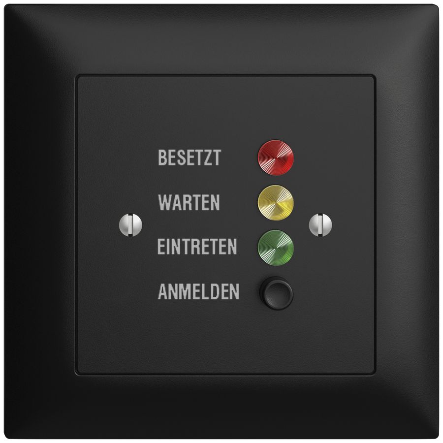 UP-Türstation für Rufleuchte deutsch, EDIZIOdue schwarz