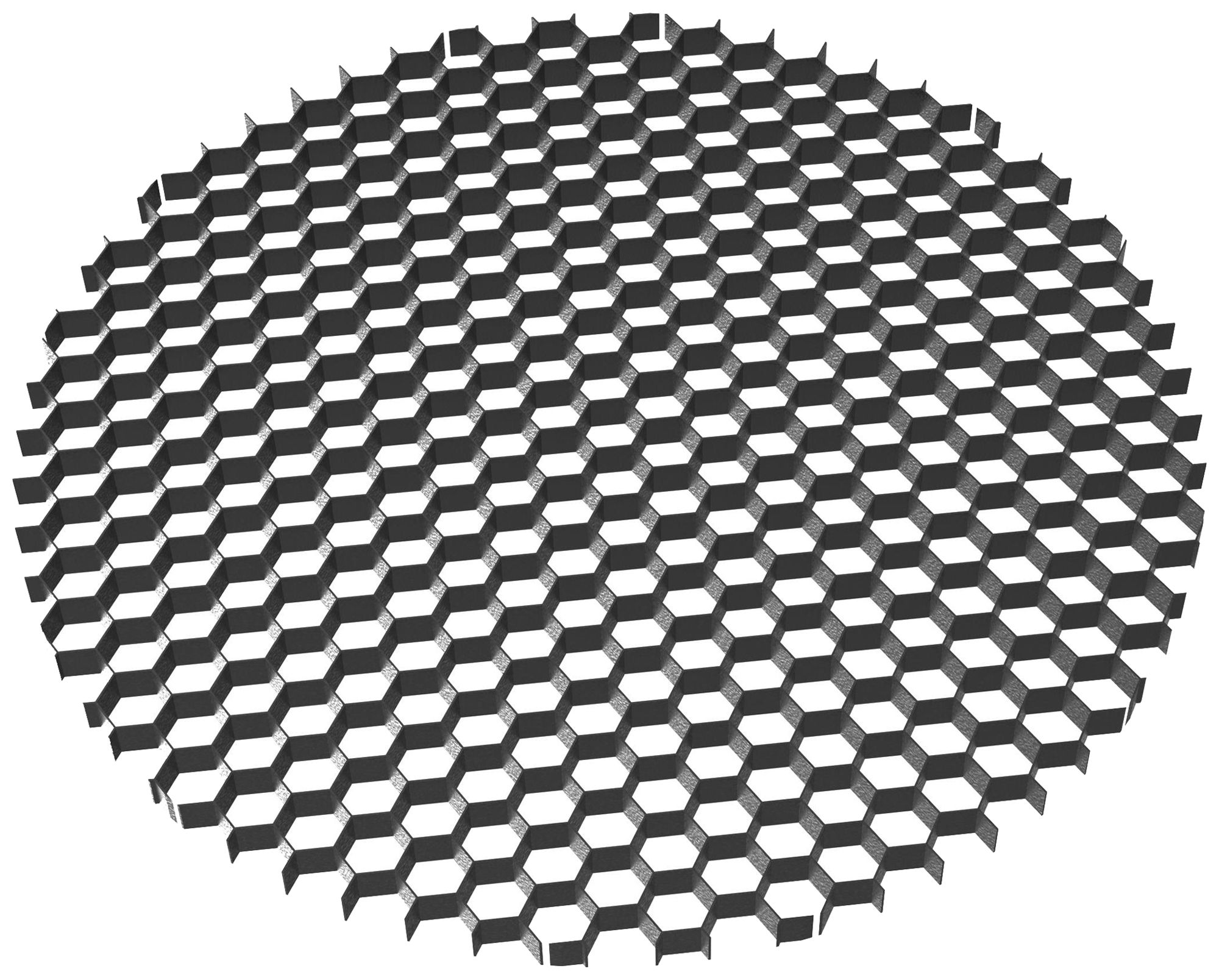 Frangiluce a nido d'api DOTLUX SLIMtrack materiale sintetico 55° Ø63mm nero