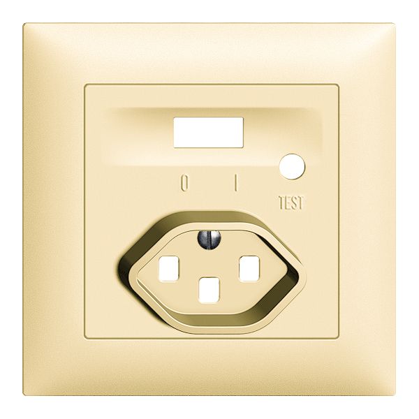 Frontset EDIZIOdue zu FI-Steckdose vanille