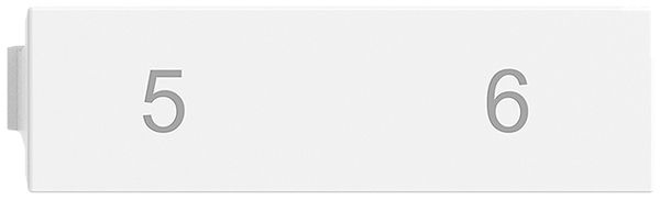 Plaquette indicatrice EDIZIOdue 5-6, pour sortie plate, 10 pièces, blanc