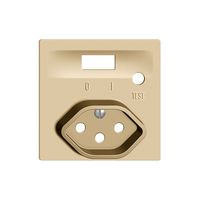 Frontset EDIZIOdue zu FI-Steckdose sand