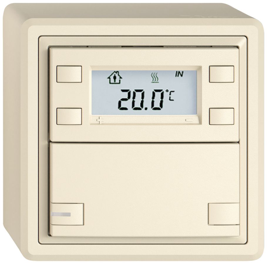 Poussoir RTH AP EDIZIO.liv SNAPFIX® a.RGB-LED 1×touche comm.2T cr