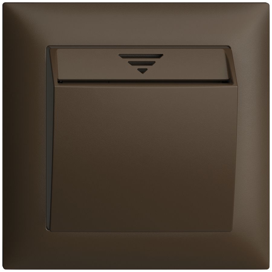 UP-Frontset coffee 88×88mm zu EDIZIOdue Hotelcard 230VAC