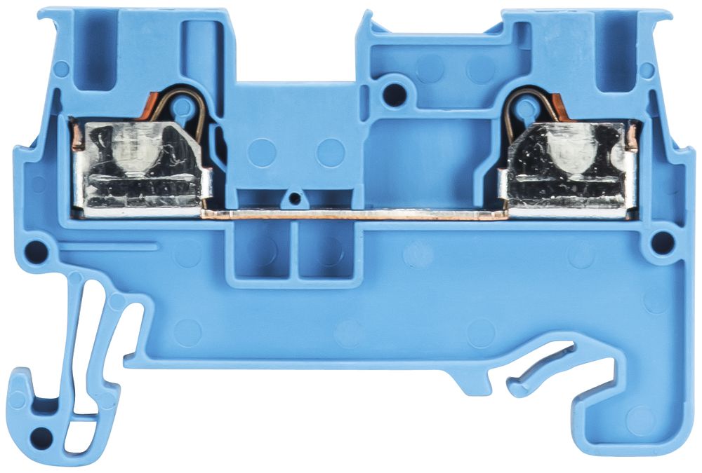 Borne de passage joignable WTP 0.14…1.5mm² 17.5A 500V 2×broch.1 ét.rail 35mm bl