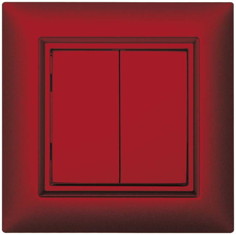 Poussoir RF AP ALADIN EnOcean EDIZIOdue, 2-fois, berry