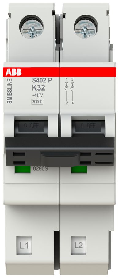 Disjoncteur SMISSLINE TP, 2L, K, 32A, 30kA