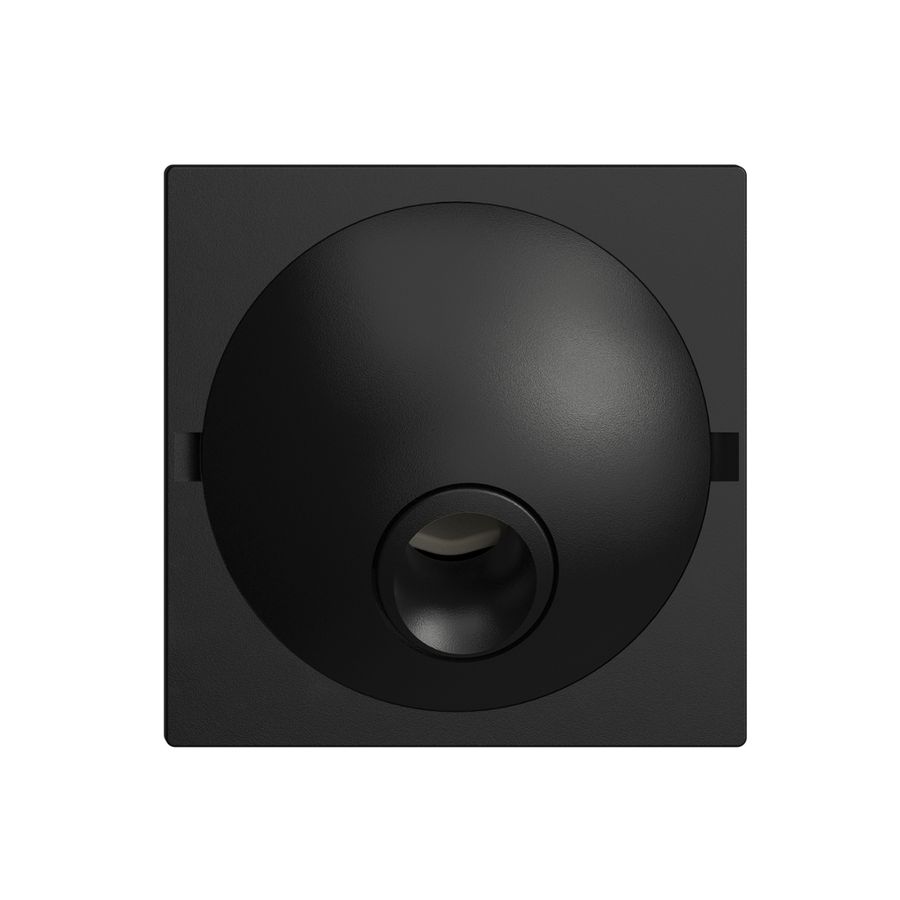 Frontplatte EDIZIOdue schwarz, für Anschlussdose zu Rufleuchte