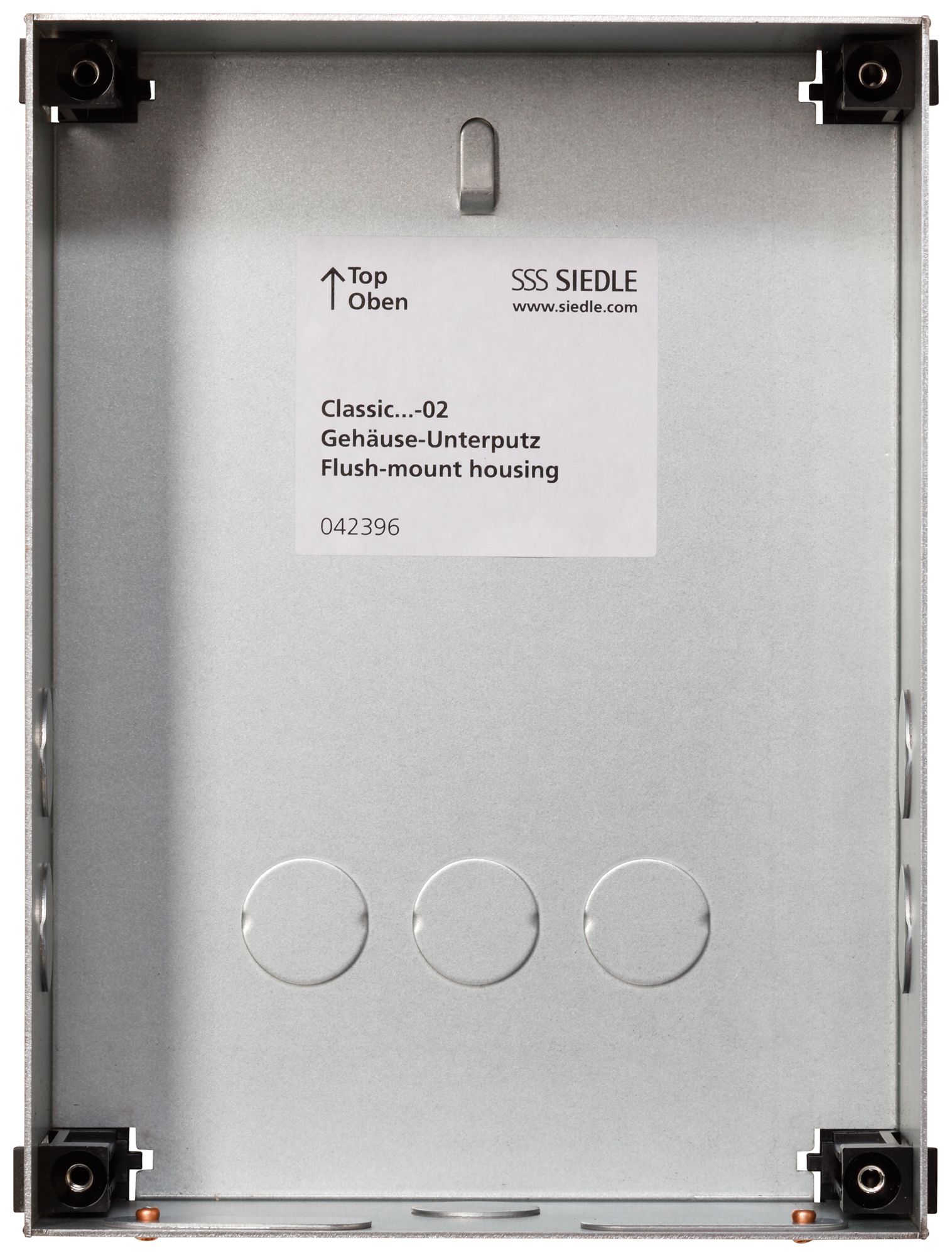 Boîtier INC Siedle Classic 1× 154×204×65mm argent