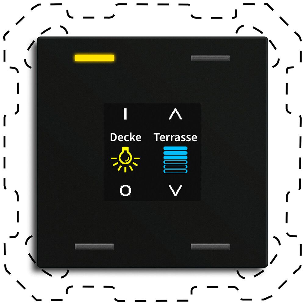 Apparecchio di comando KNX INS MDT BE-TAS600416.01 4t/4a display nero op.