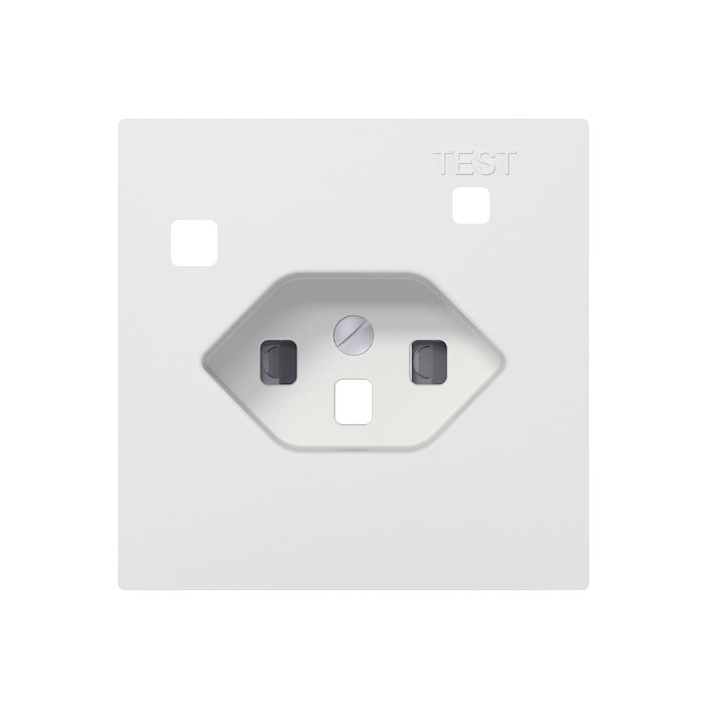 Frontset SIDUS Z/E zu FI-Steckdose T23 mit shutter weiss