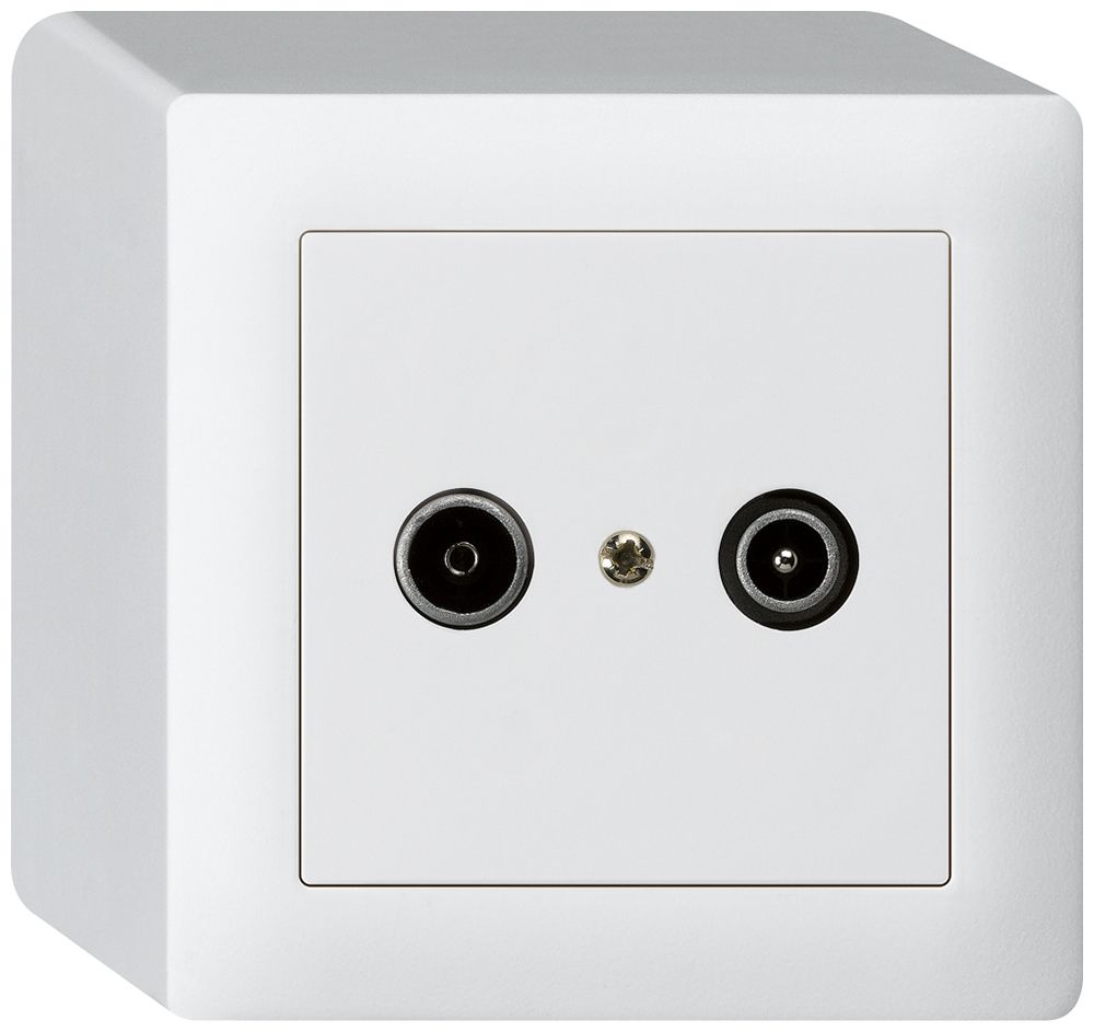 Prise de passage AP kallysto R/TV 23dB blanc