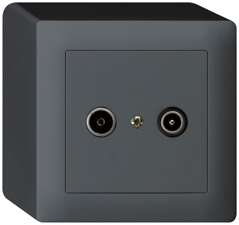 Prise de passage AP kallysto R/TV 19dB anthracite