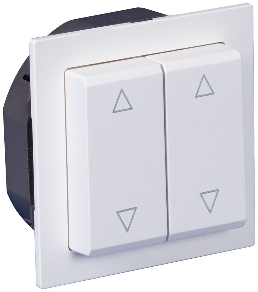 Émetteur mural Omnio double touche avec inscription flèche 4 canaux bc