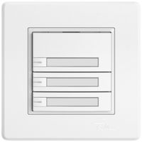 Pulsante universale INC EDIZIO.liv UNI SNAPFIX® c.LED RGB 3× com.1T targ.bi