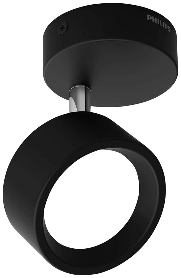Spot LED Philips Bracia 5.5W 550lm 2700K 110° Ø86mm nero 1×Spot
