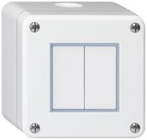 AP-Druckschalter robusto IP55 Schema 3/Drucktaster weiss