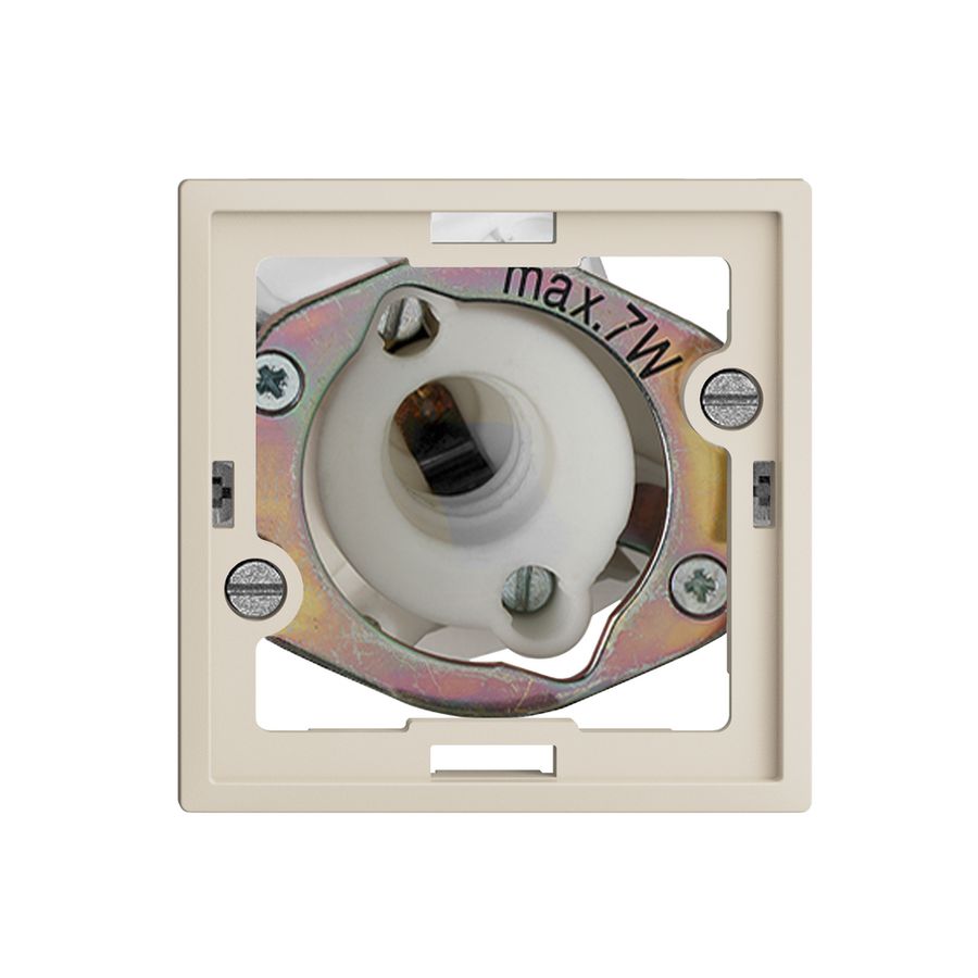 Lampada spia INC EDIZIOdue crema, 7W senza calotta piatta