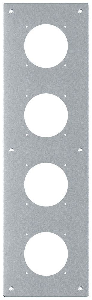 Plaque de montage ENC robusto 4×1 aluminium, nature