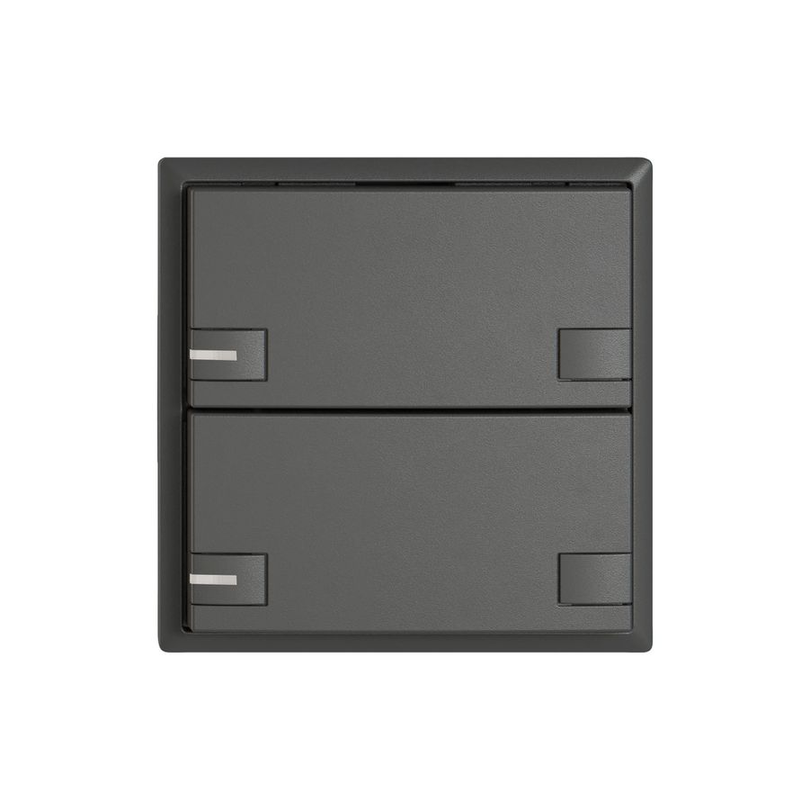 Poussoir KNX RGB EDIZIO.liv SNAPFIX® capteur temp.RGB-LED 2× comm.2T grf