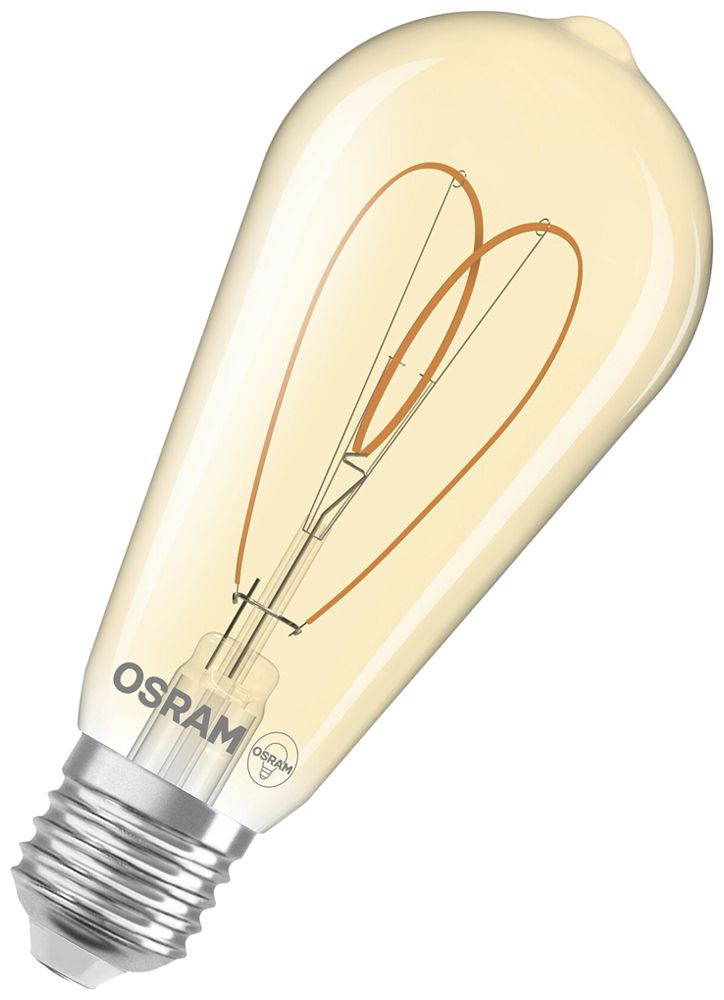 Lampada LED Osram Vintage 1906 E27 4.9W 470lm 822 REG Ø64×139mm oro