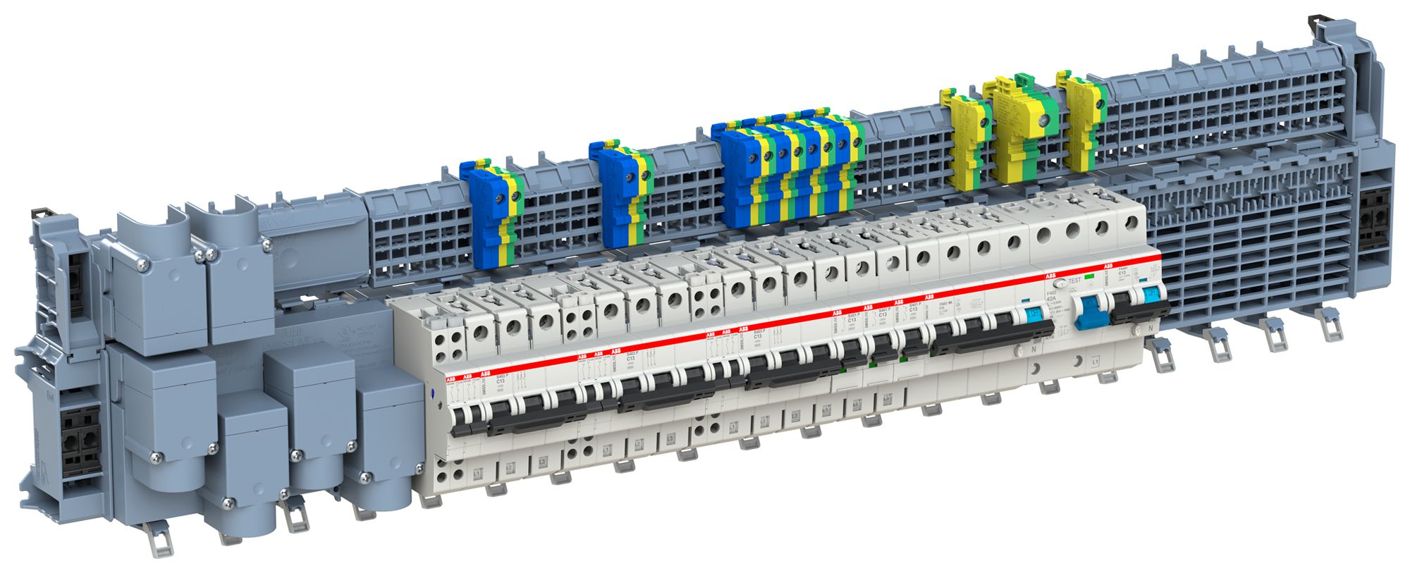 Stecksockel SMISSLINE TP Power Bar System 250A, 8 Module