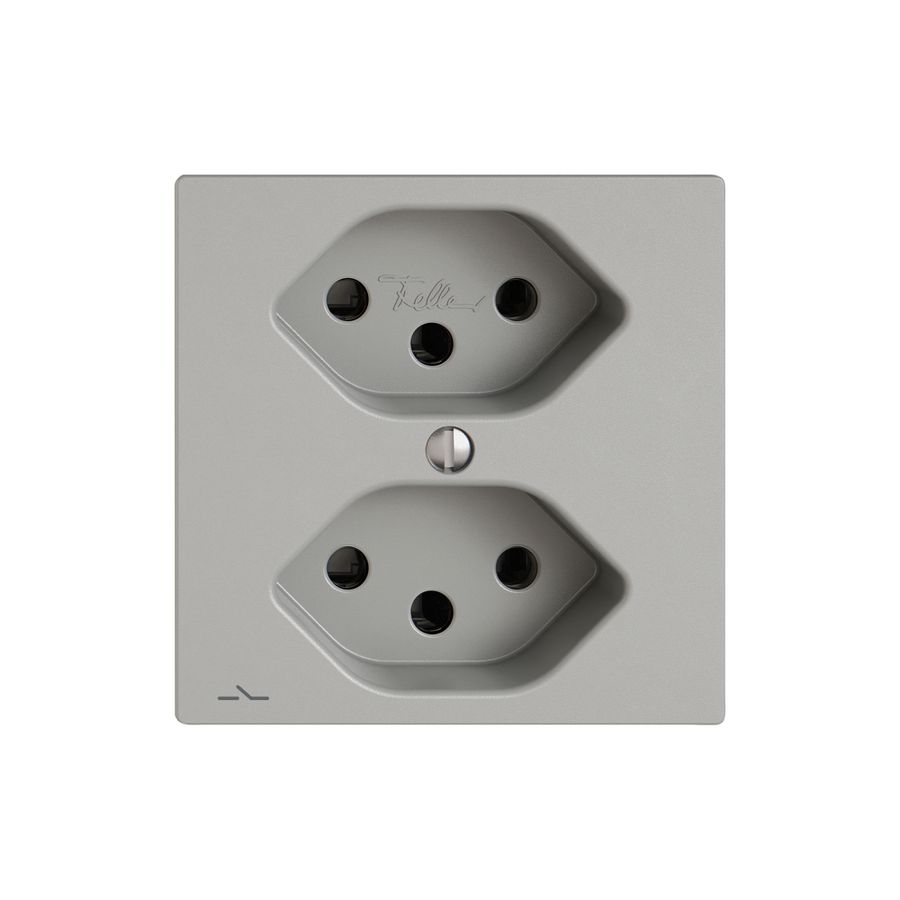 Steckdose EDIZIO.liv SNAPFIX® 2×T13 1×S hgu