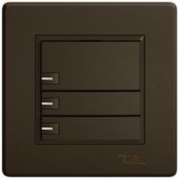 Poussoir KNX RGB ENC EDIZIO.liv SNAPFIX® capteur temp.RGB-LED 3× comm.1T br