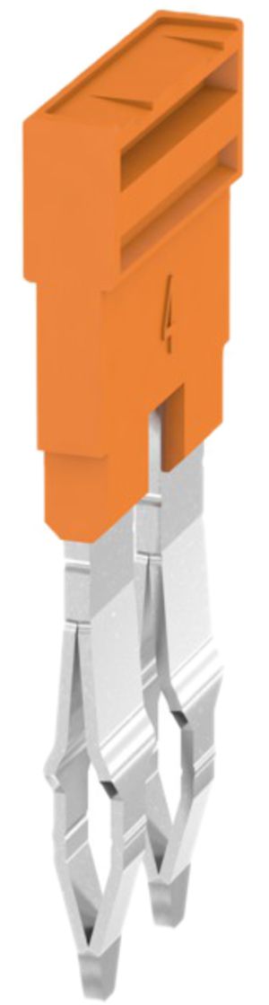 Querverbinder Weidmüller ZQV 4N/2 gesteckt 2L 6.1mm isoliert 32A orange