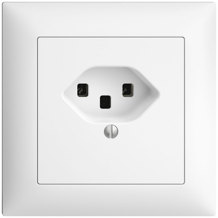 Prise ENC EDIZIOdue T23 16A blanc, bornes à vis