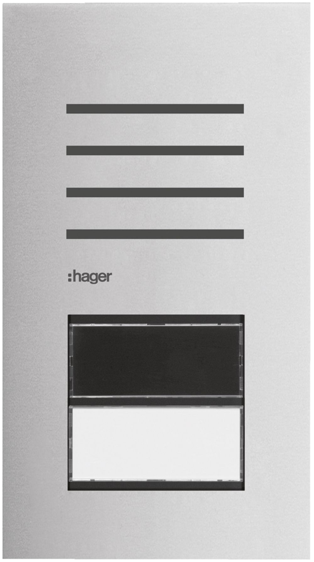 Aussenstation Audio Hager elcom.one 2-Draht mit LED für 1Wohnung Edelstahl