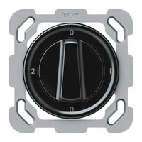 UP-Drehschalter origin Umschalter 2/1L 16A 250V 0-1-0-2 77×77mm schwarz