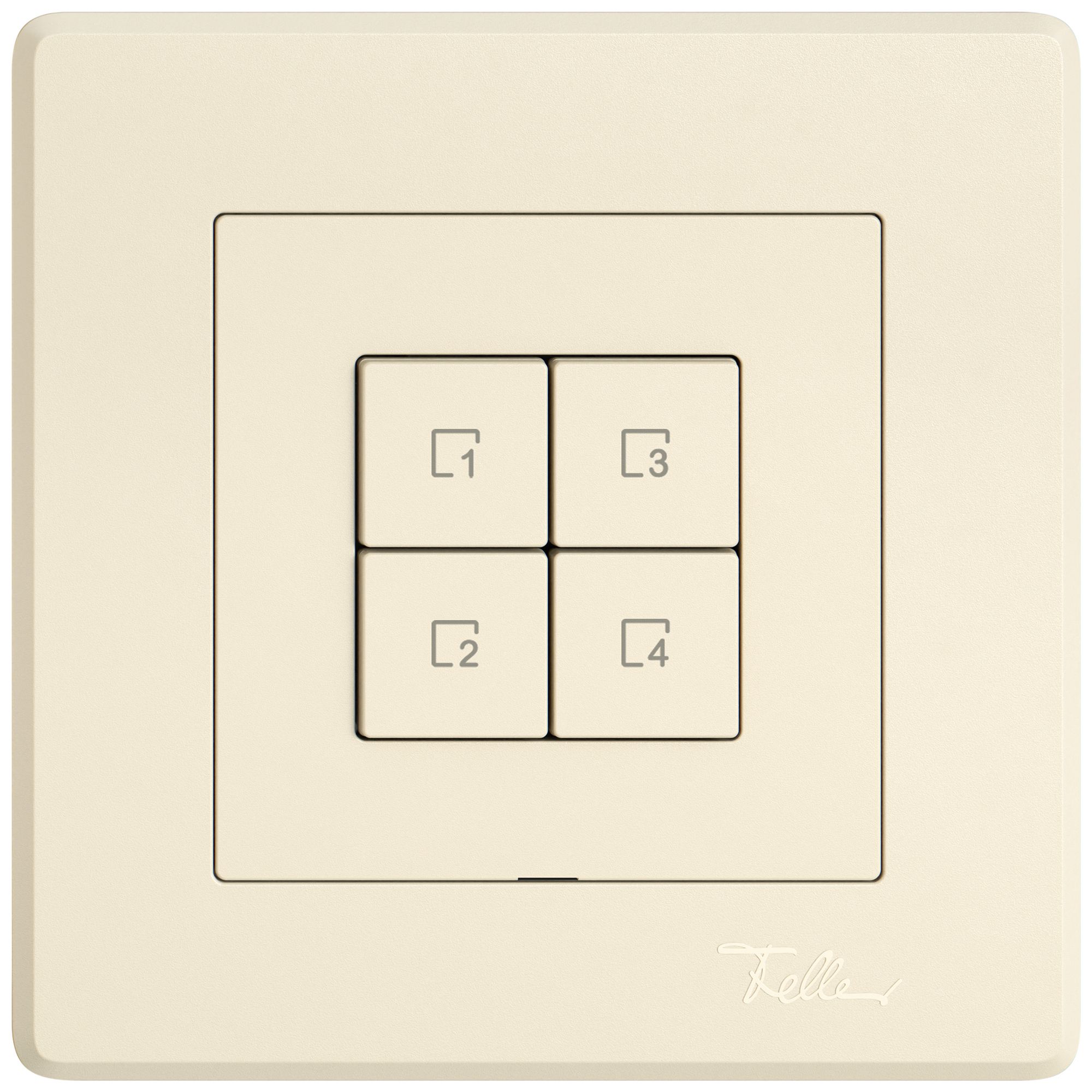 Commande pour poussoir scènes ENC EDIZIO.liv Wiser SNAPFIX® 4 scènes WLAN 4T cr