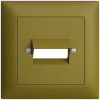 Frontset EDIZIOdue olive 88×88mm 2×RJ45