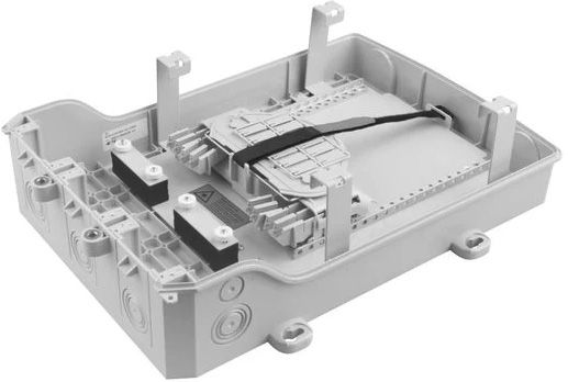 HAK o 24 V2 complètement équipé avec 3 modules à 8 cassettes d'épissures